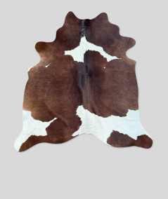 Large Brown & White Cowhide Rug