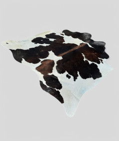 Dark Brown & White Cowhide Rug CR00154