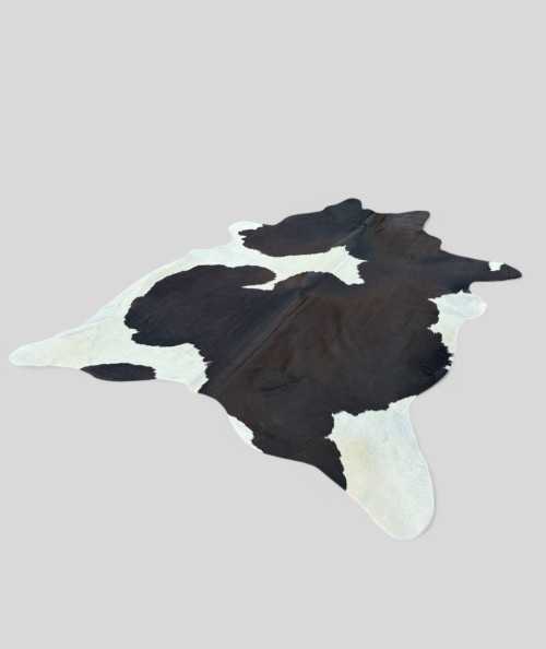 Double XL Black and White Natural Cowhide Rug