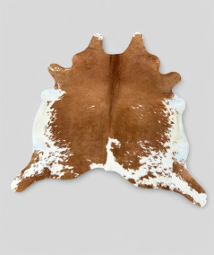 XX/Large Mid Brown and White Cowhide Rug