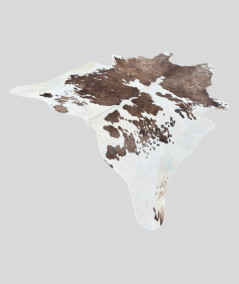 X/Large Dark Brown and White Cow Hide