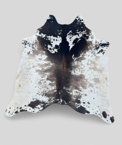 X/Large Brown and off-white Cowhide Rug