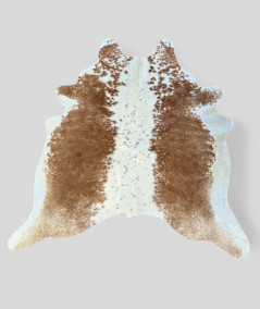 XX/Large Tan and off-white Cowhide Rug