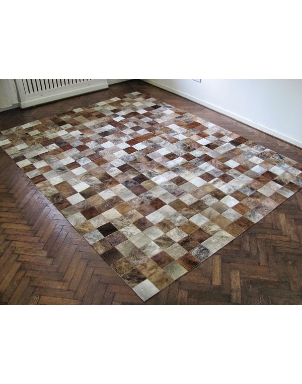 Beige Brown Tan Grey Patchwork Cowhide Rug  Large Patchwork Cow Rugs