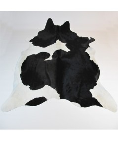 XX/Large Black and off-white Natural Cowhide Rug CR00135